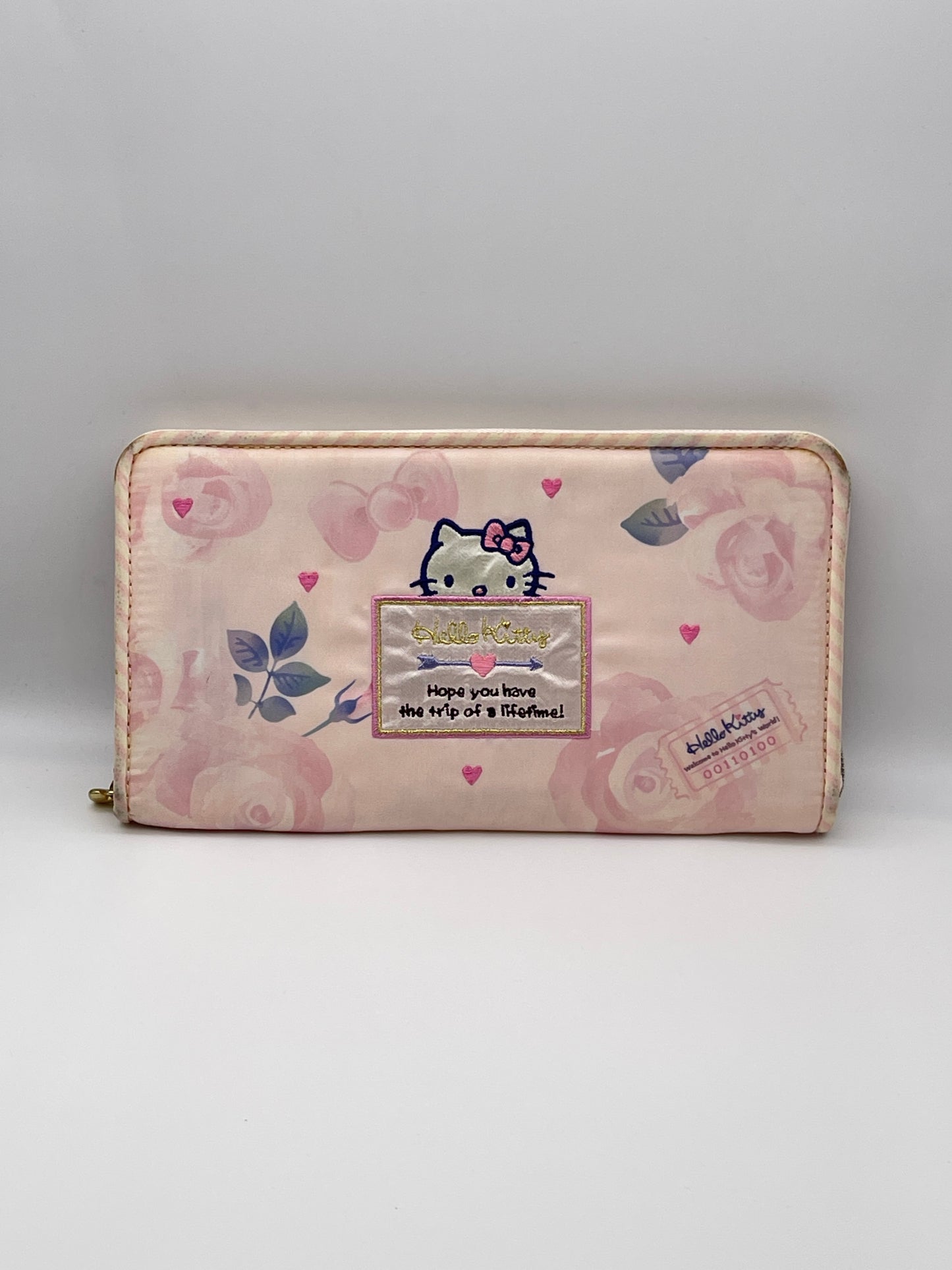 L81100023 กระเป๋าสตางค์ ใบใหญ่ พร้อมที่เสียบบัตรเครดิต ยี่ห้อ Hello Kitty ของ SANRIO สีชมพู